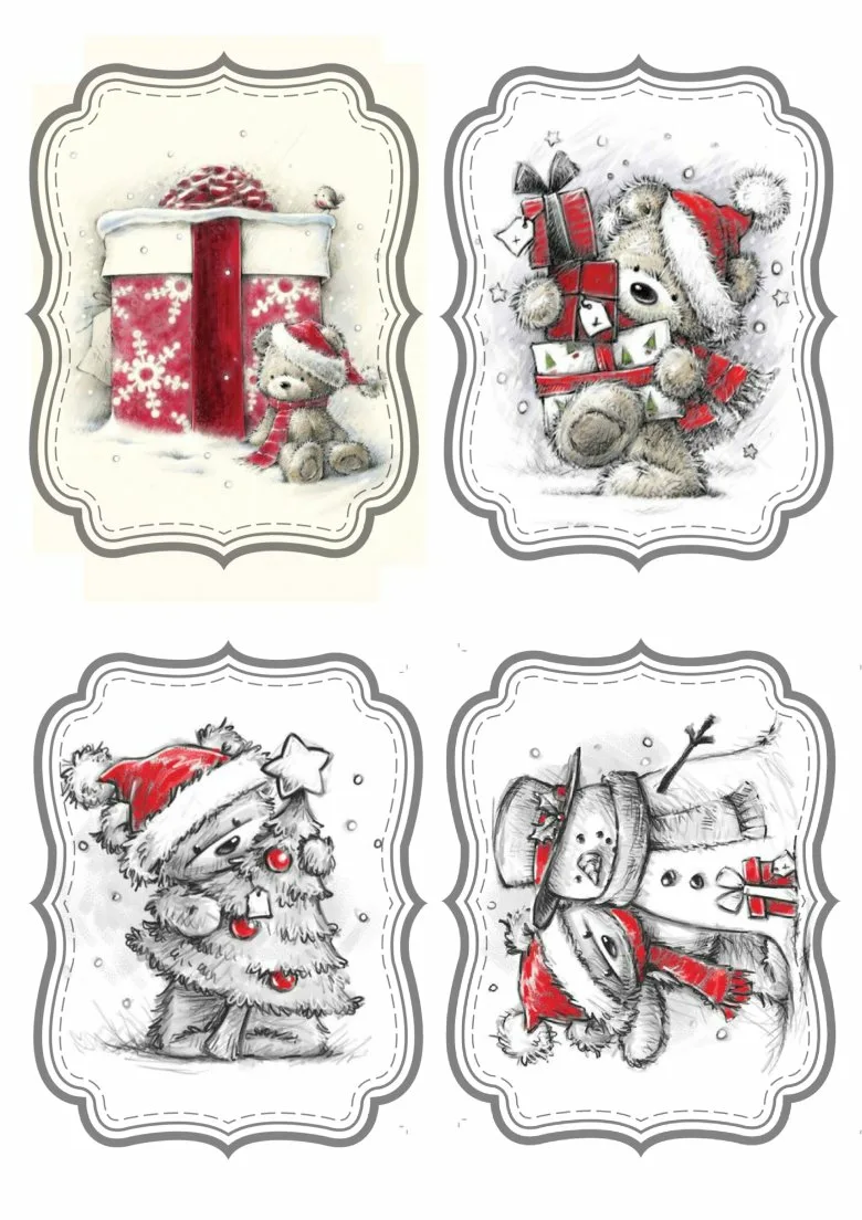 Печать новогодних наклеек на подарки