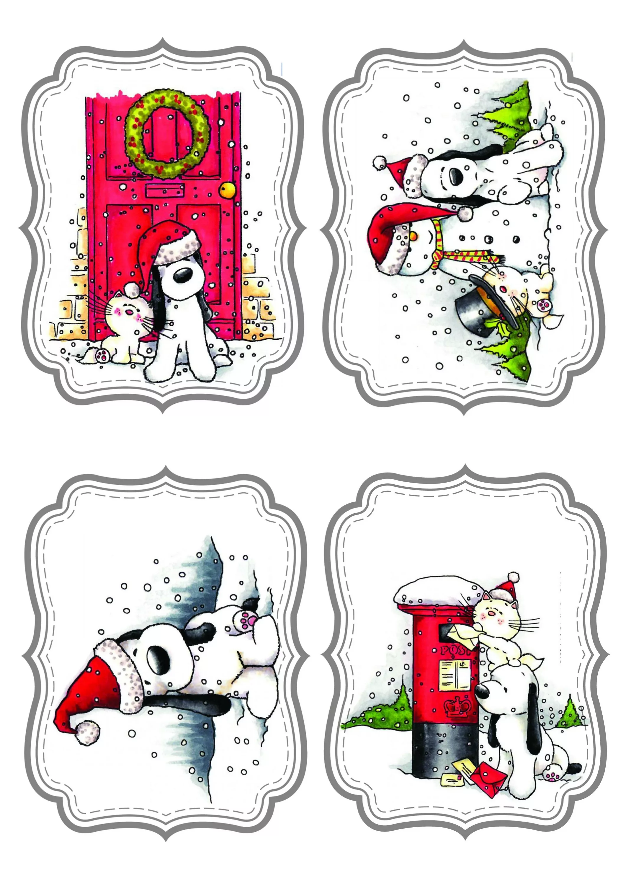 Печать новогодних наклеек на подарки