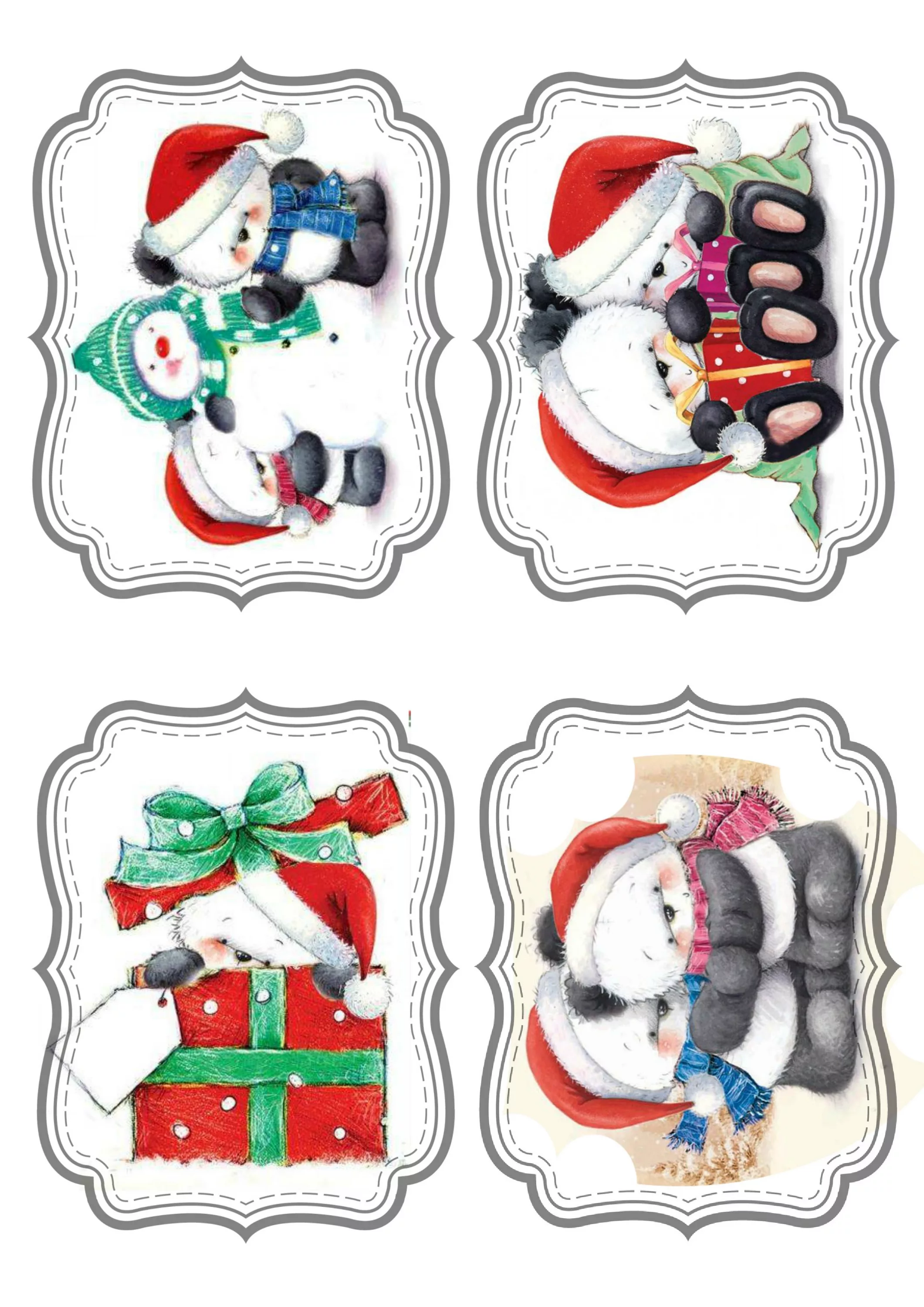 Печать новогодних наклеек на подарки