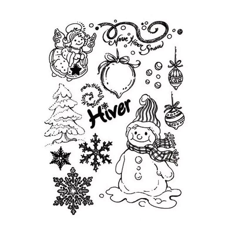 Печать новогодних наклеек на раскраски