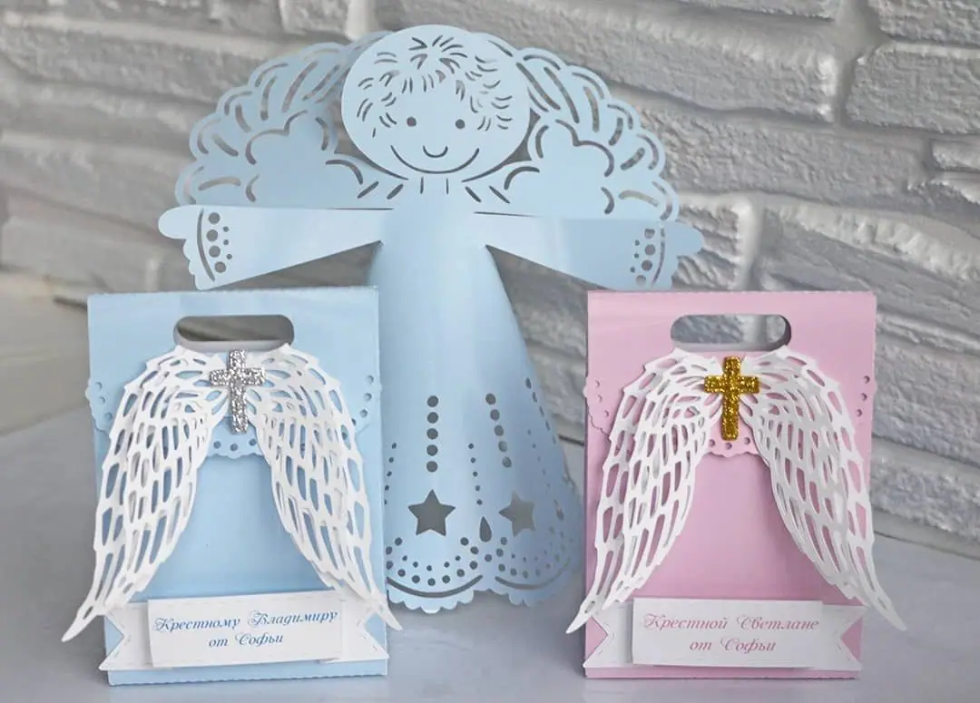 Упаковка для косметики с ангелами