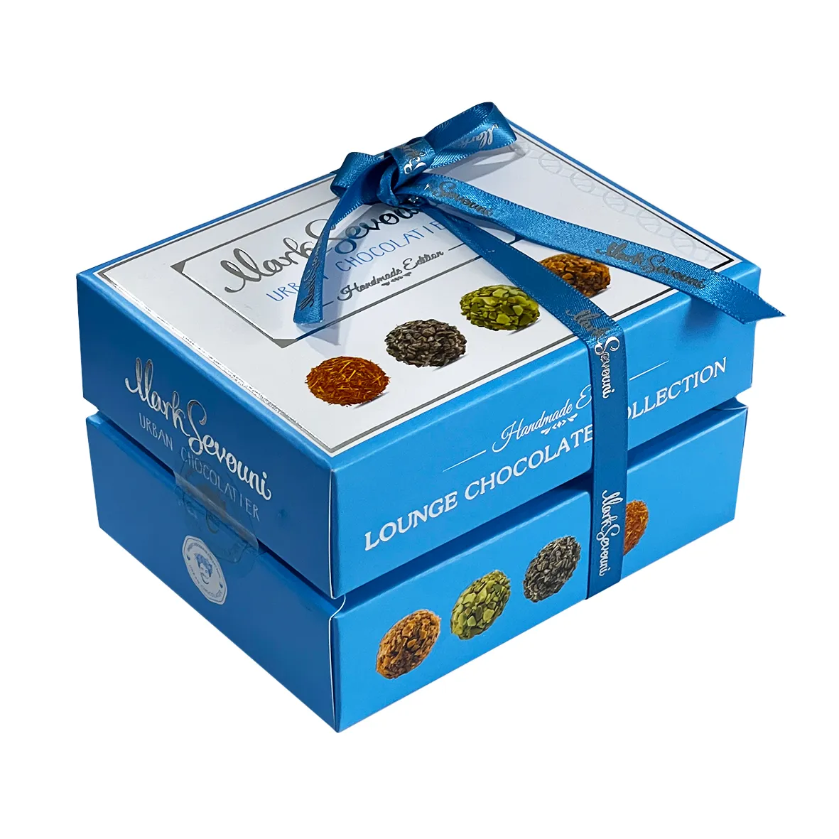 Голубая упаковка для конфет