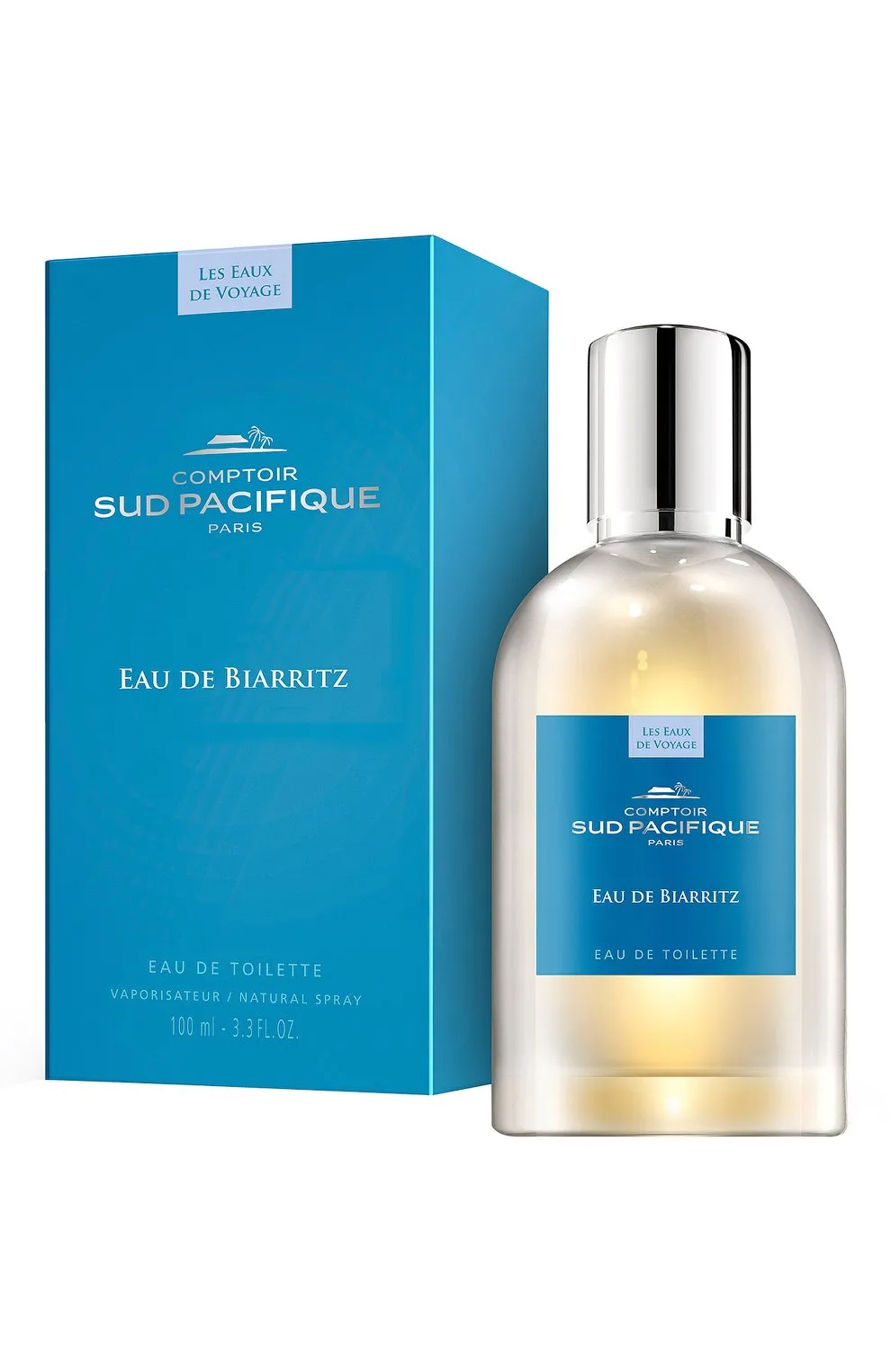 Голубая упаковка для косметики