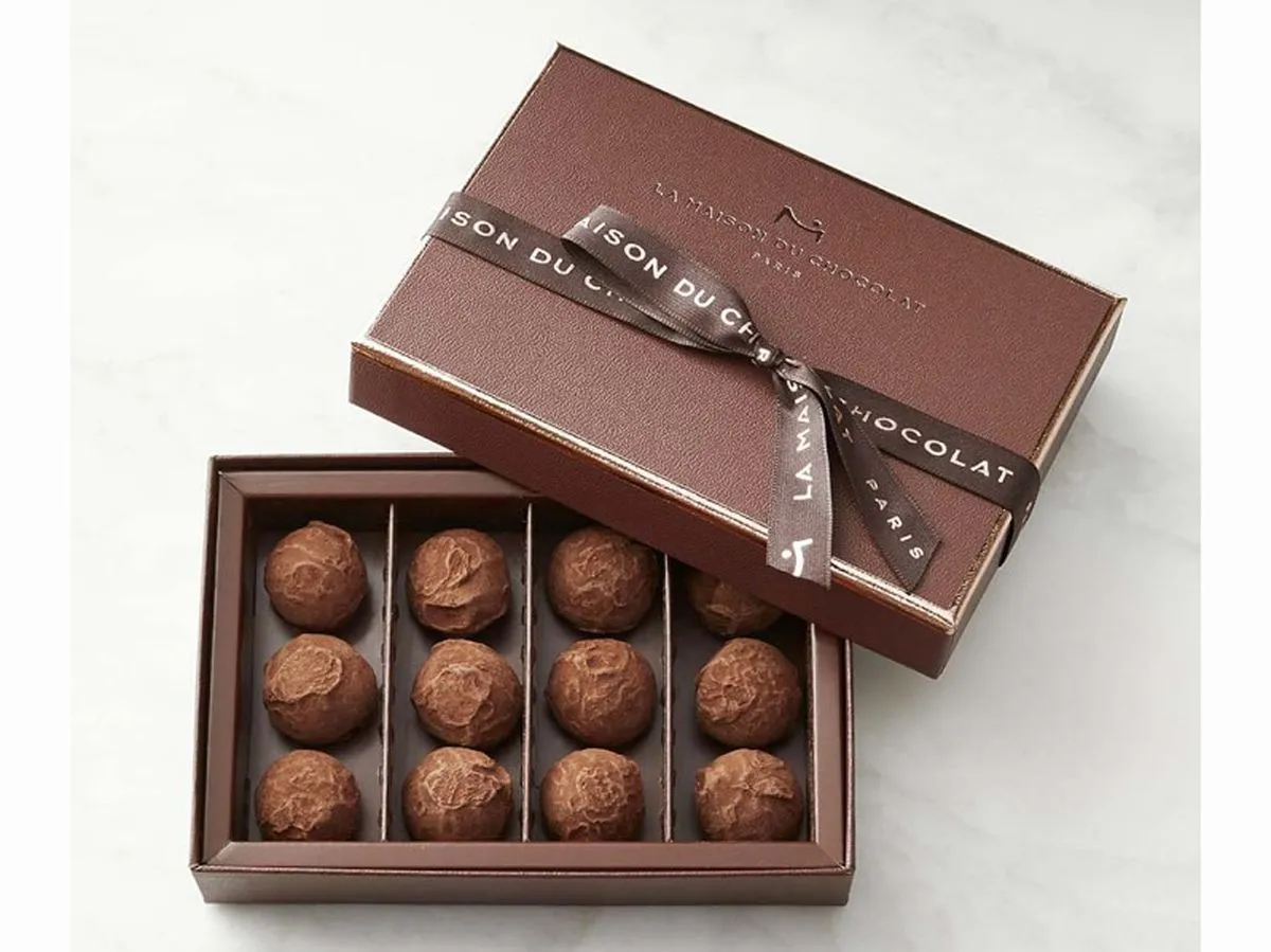 Коричневая упаковка для конфет