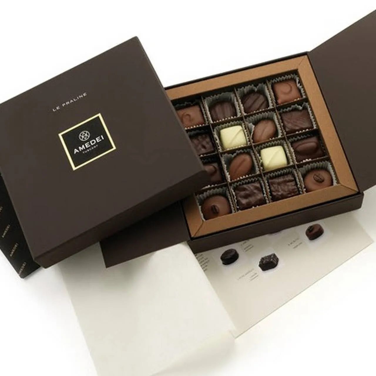 Коричневая упаковка для конфет