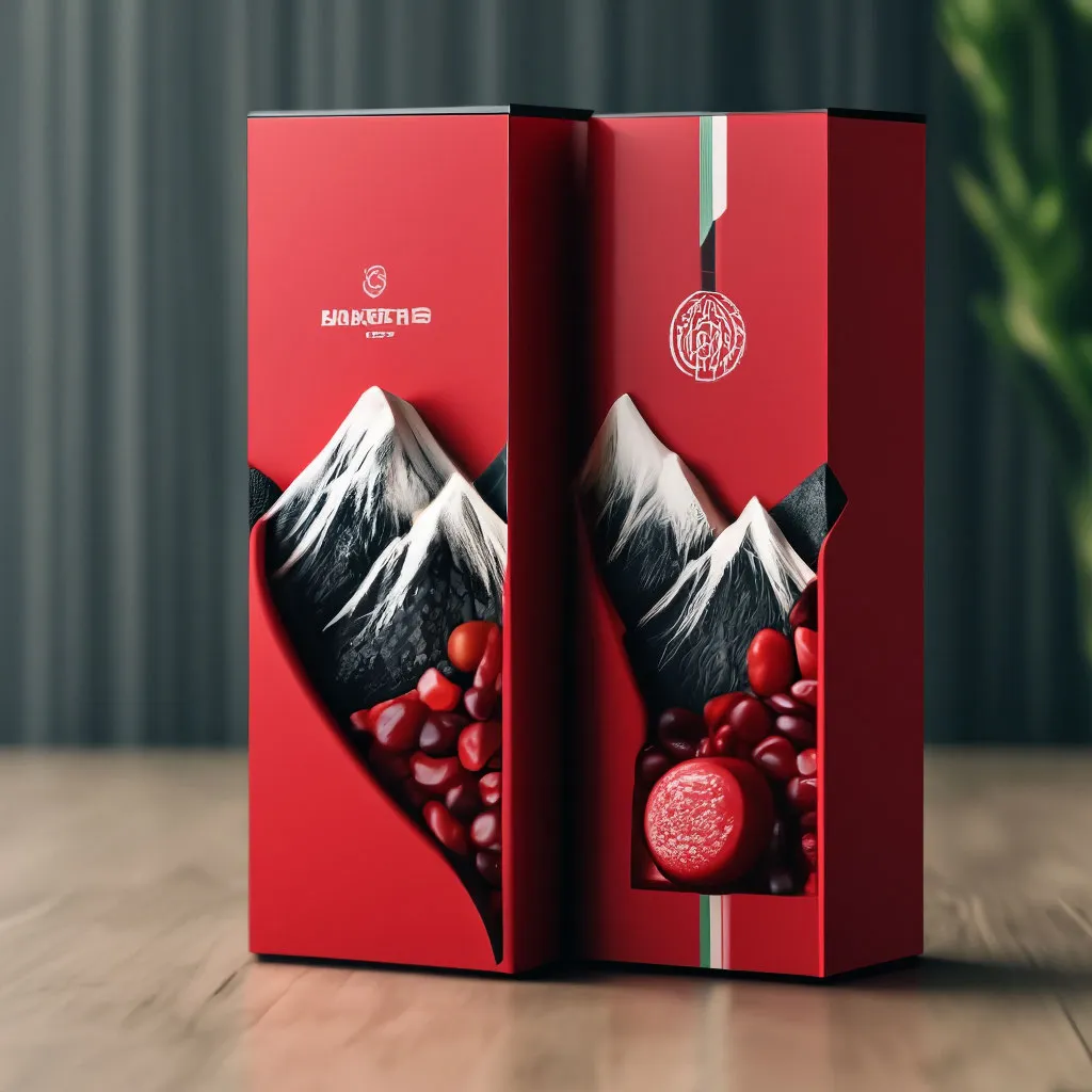 Красная упаковка для конфет