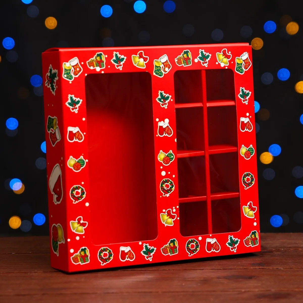 Красная упаковка для конфет