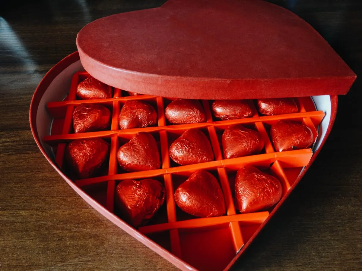 Красная упаковка для конфет