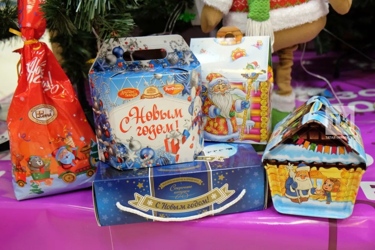 Новогодняя упаковка для детских подарков