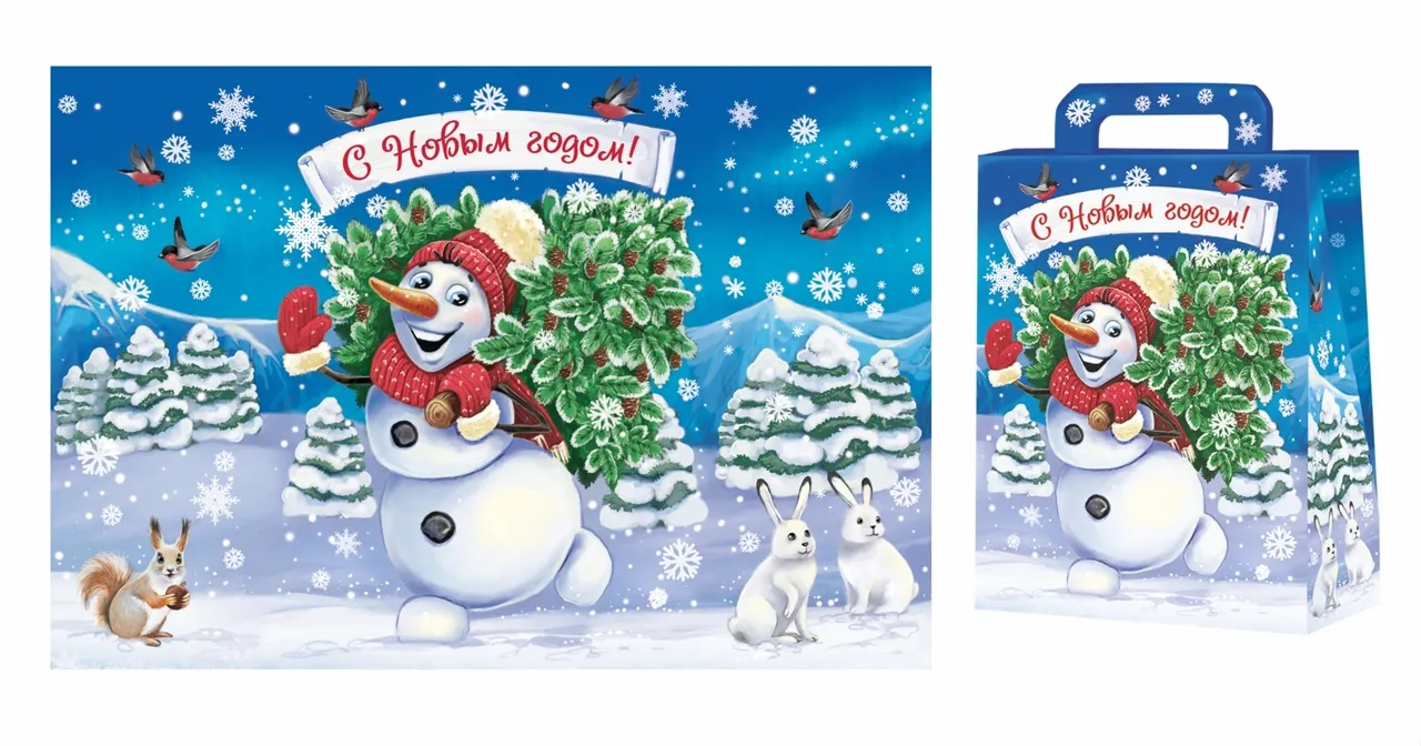 Новогодняя упаковка первый снег