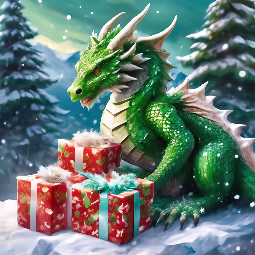 Новогодняя упаковка с драконом