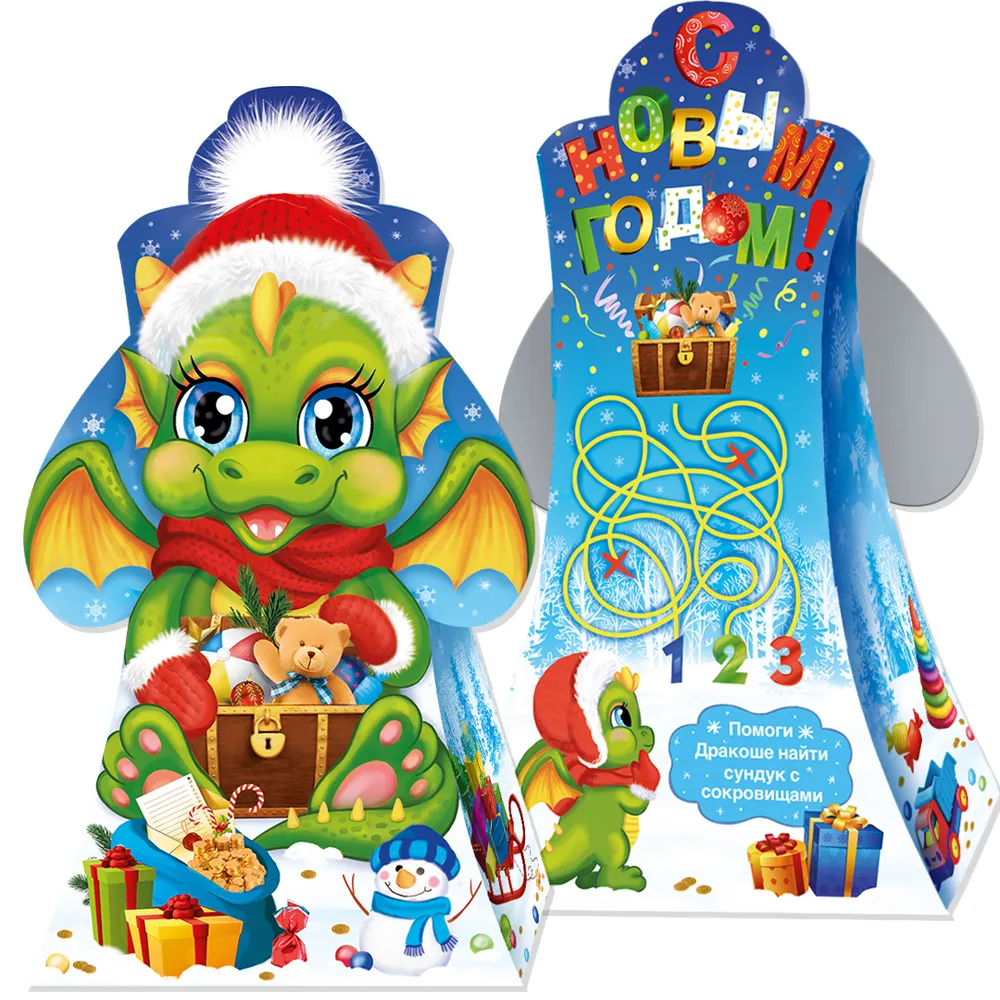Новогодняя упаковка с драконом