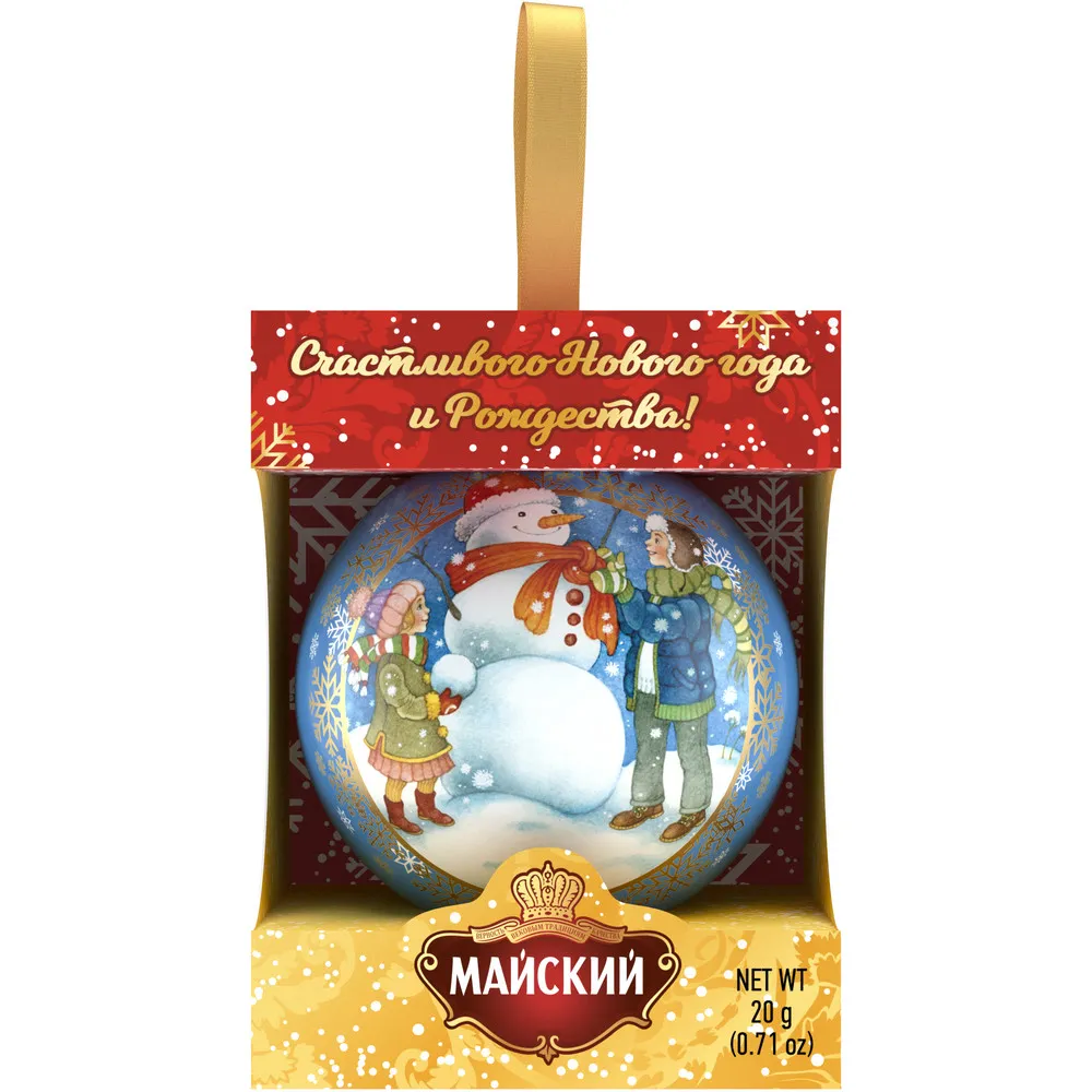 Новогодняя упаковка с шарами