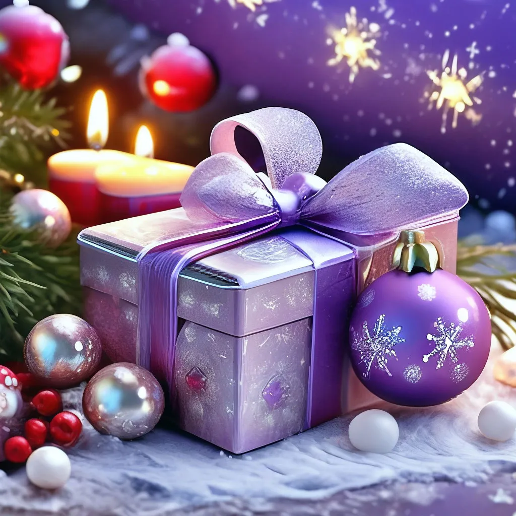 Новогодняя упаковка с шарами