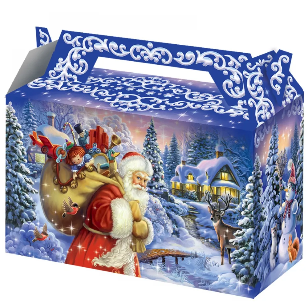 Синяя упаковка для конфет