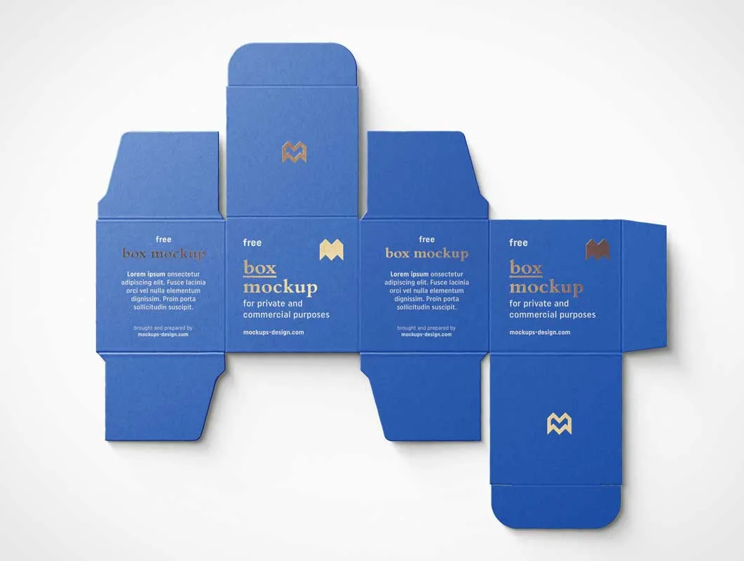 Синяя упаковка для косметики