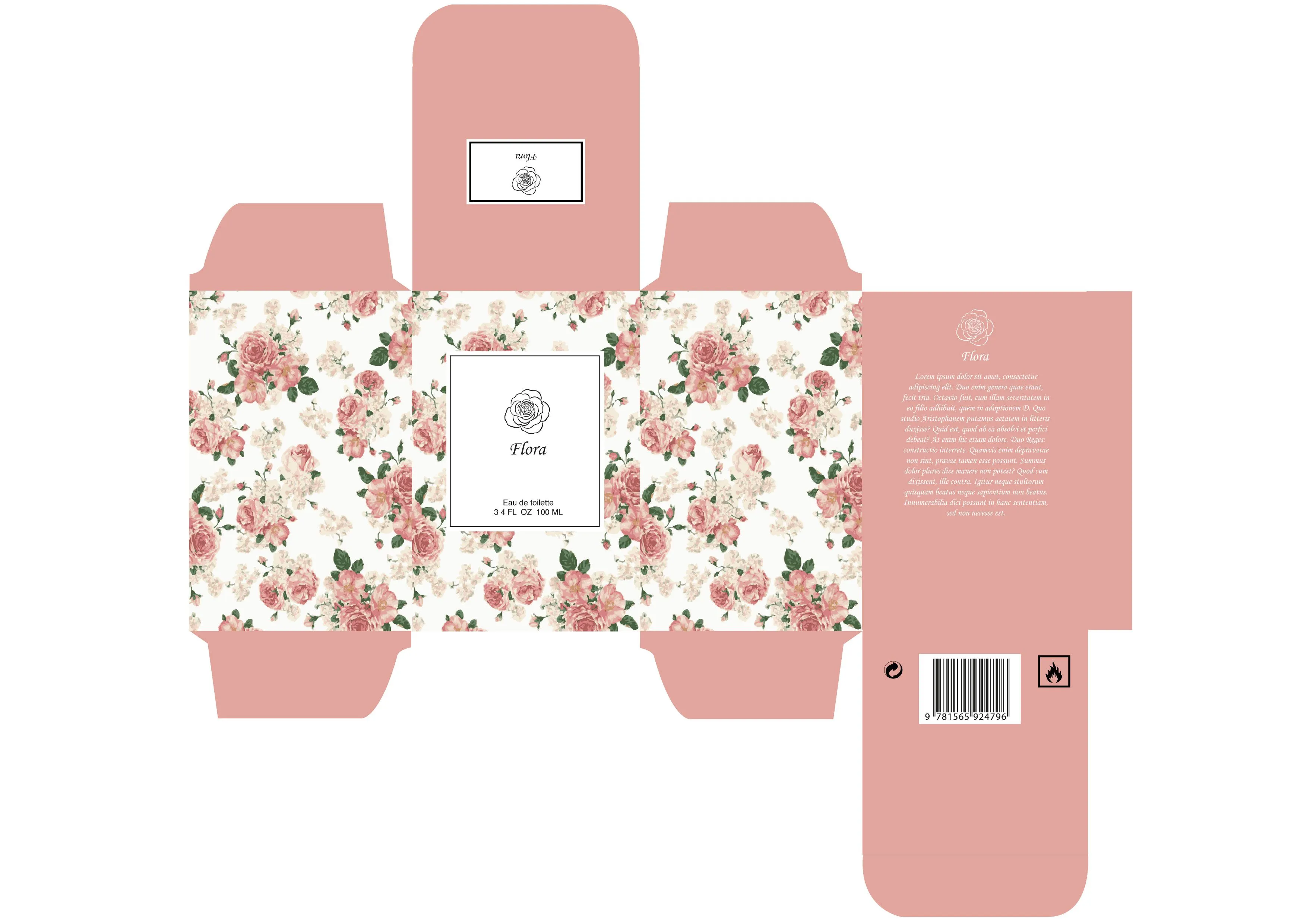 Упаковка для косметики с розой