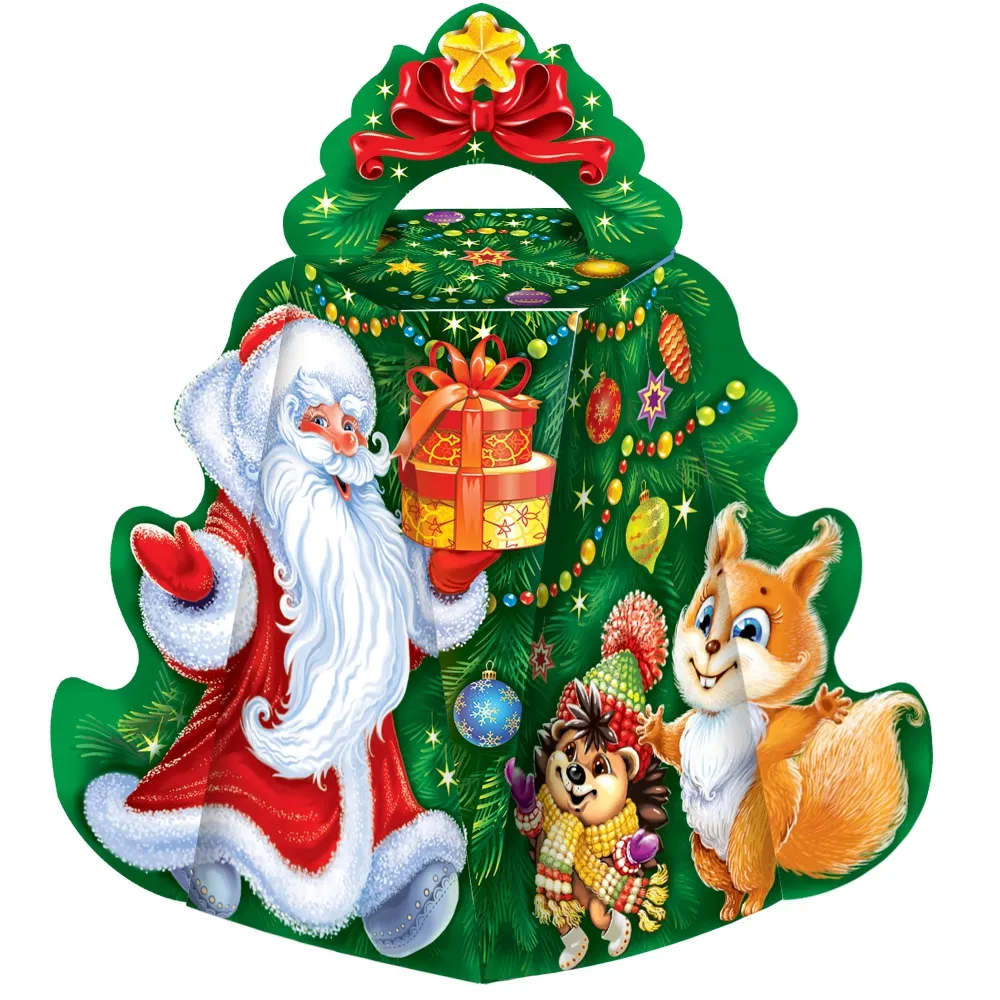 Зеленая упаковка для конфет