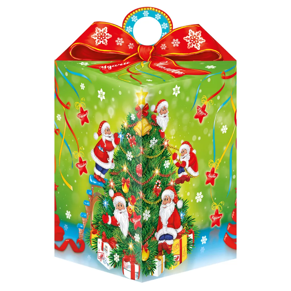 Зеленая упаковка для конфет