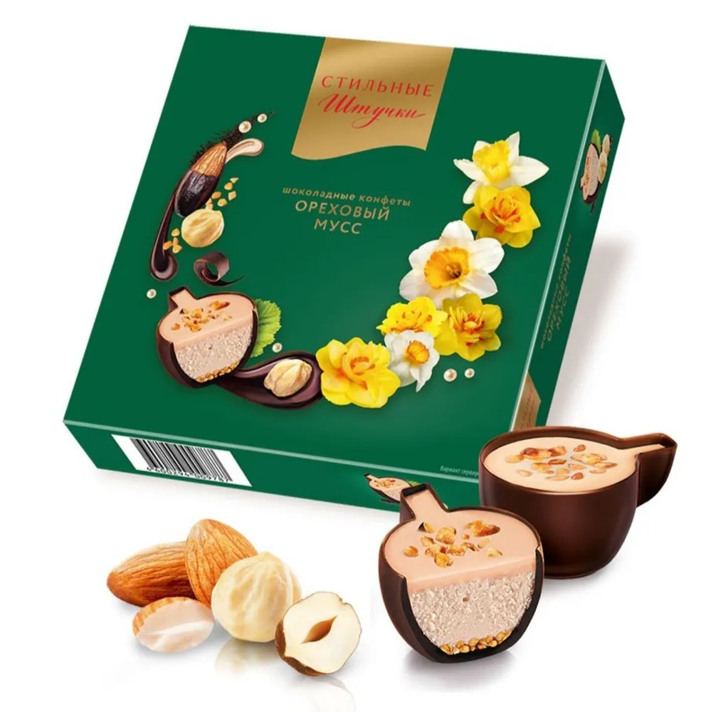 Зеленая упаковка для конфет