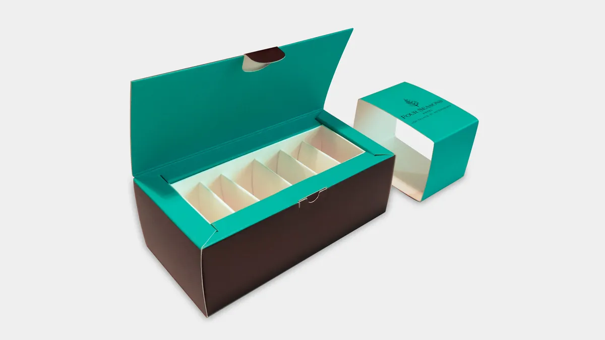 Зеленая упаковка для конфет