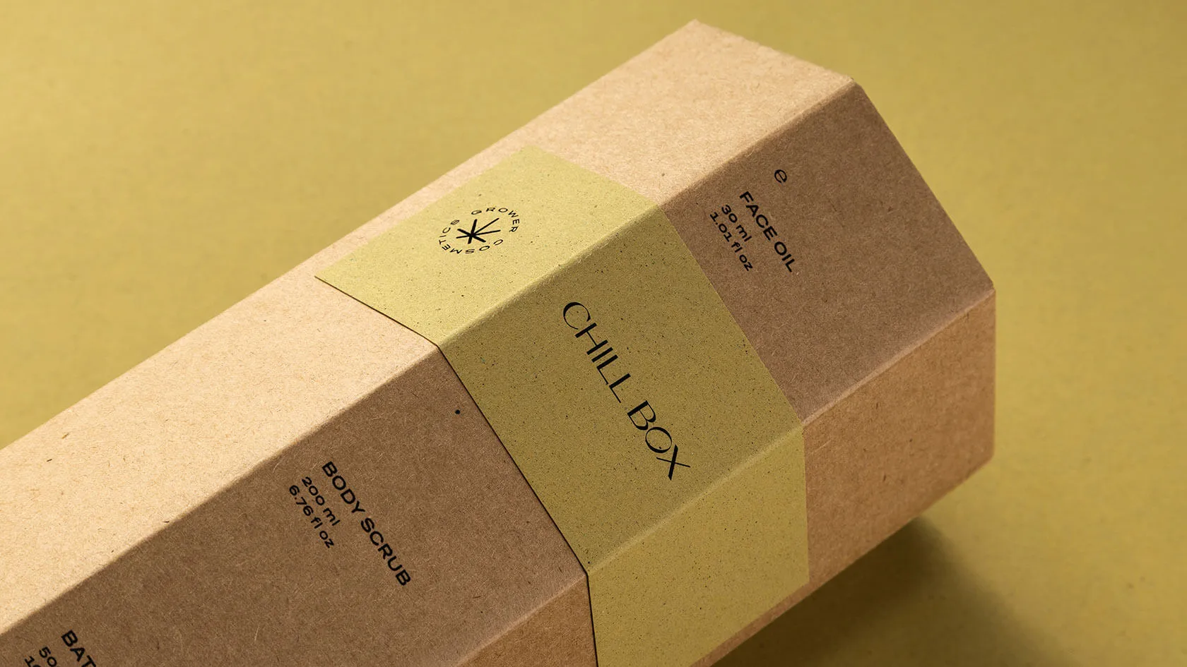 Желтая упаковка для косметики