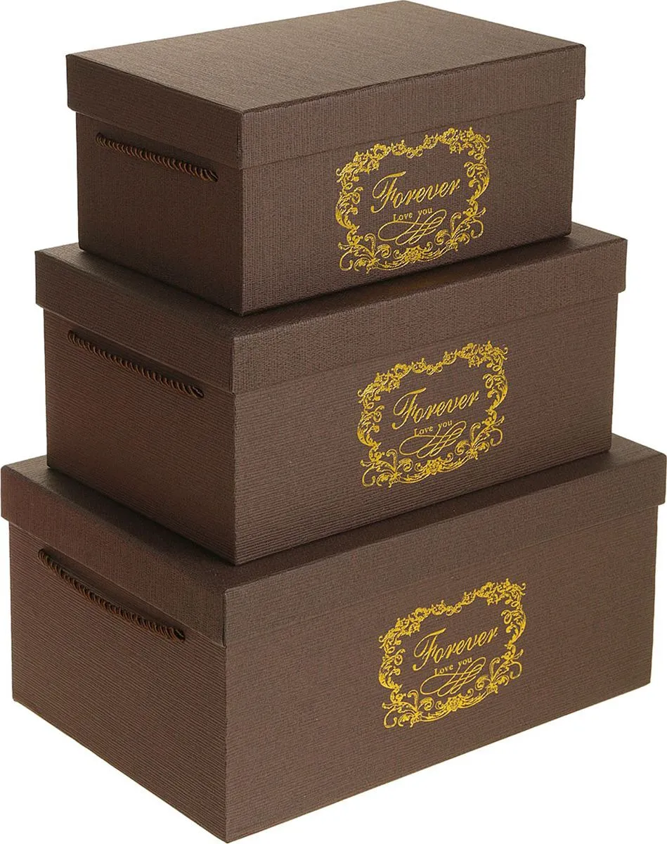 Подарочные коробки коричневые