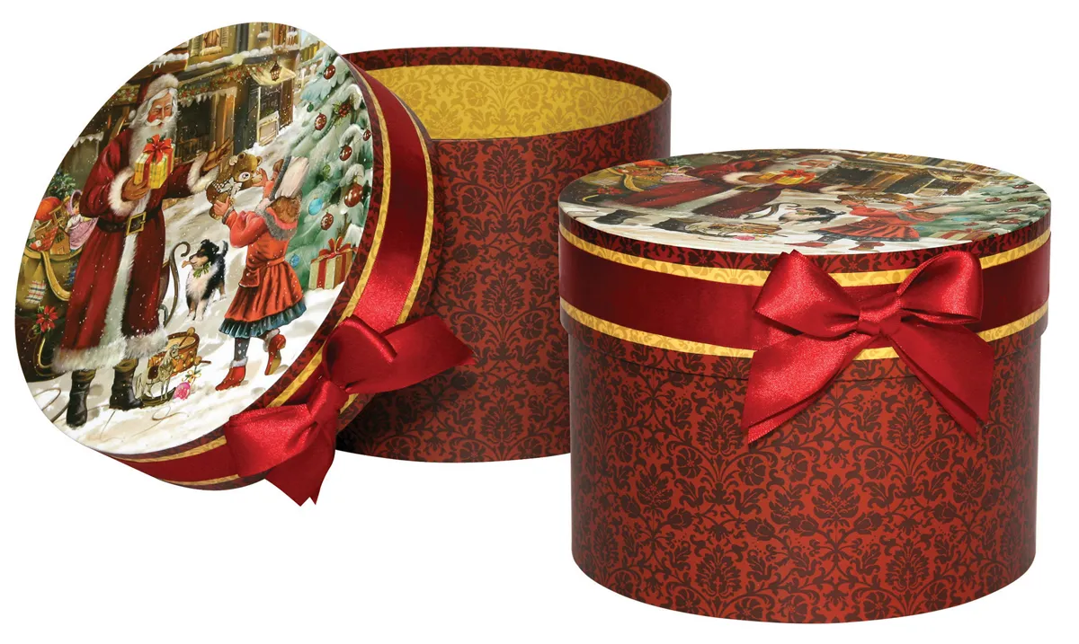 Подарочные коробки 25х25 круглая