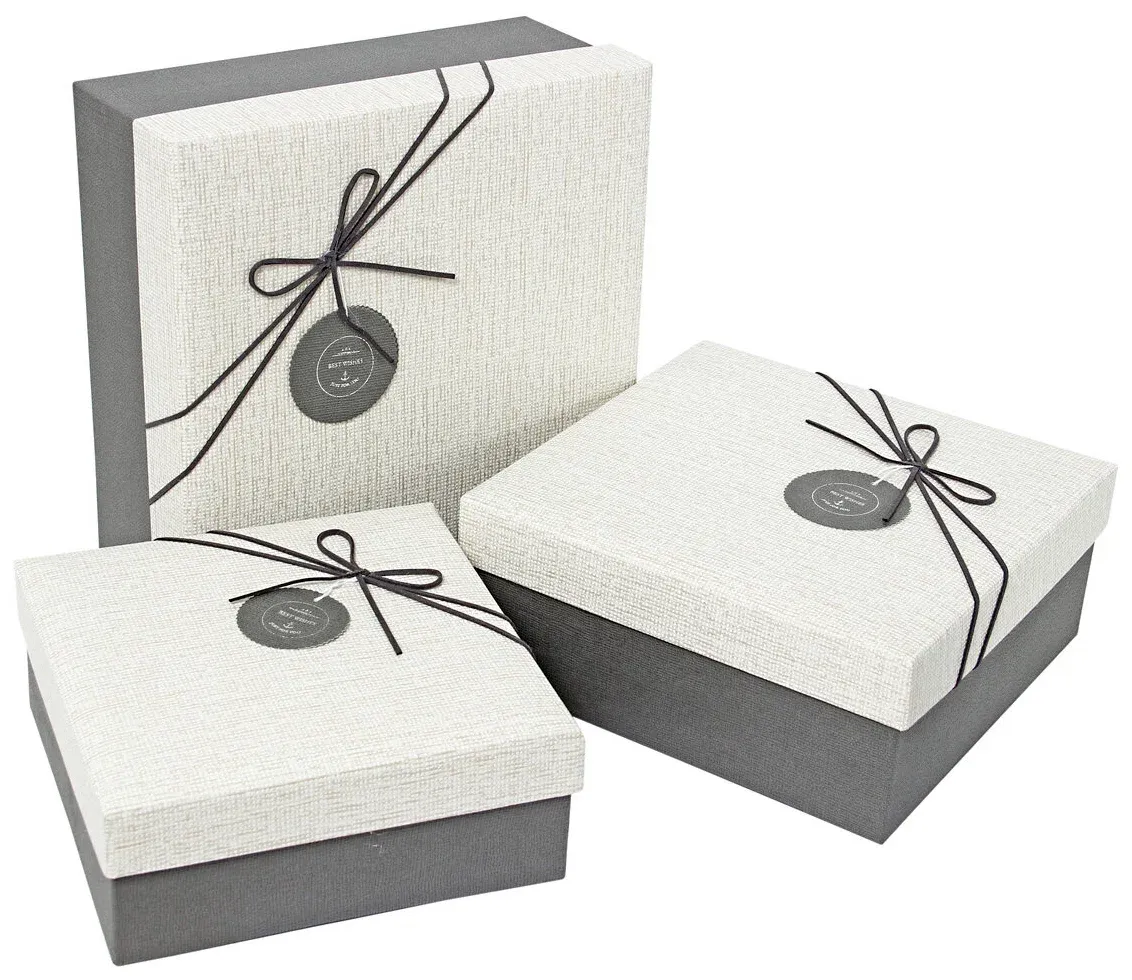 Серые подарочные коробки