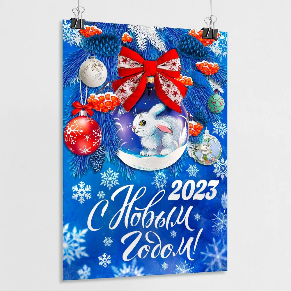 Печать новогодних постеров