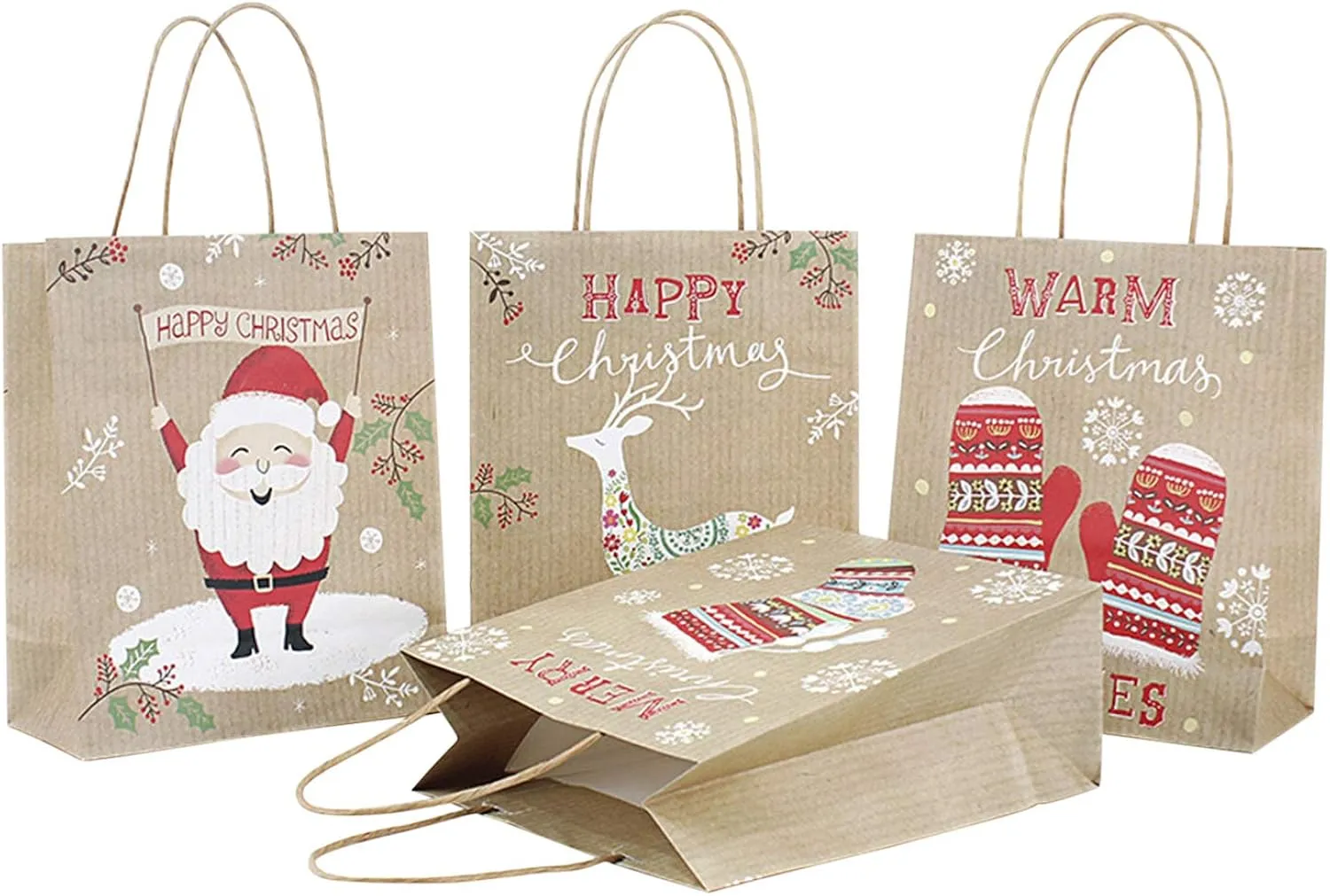 Новогодние бумажные пакеты
