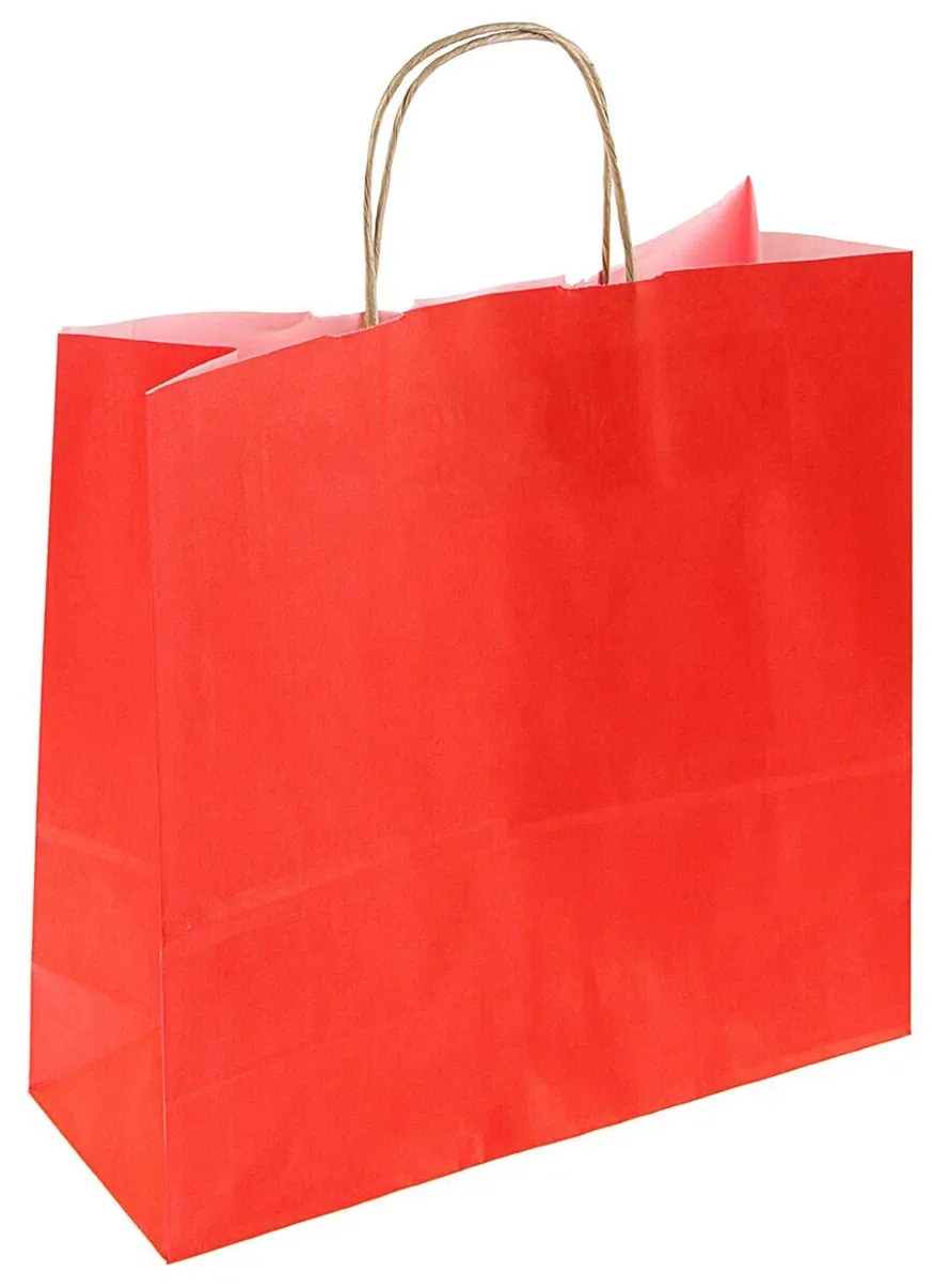 Красные бумажные пакеты
