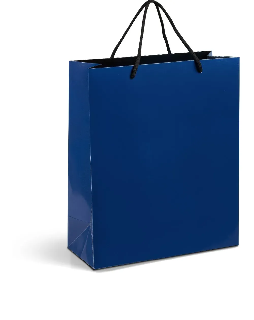 Синие бумажные пакеты 40х50