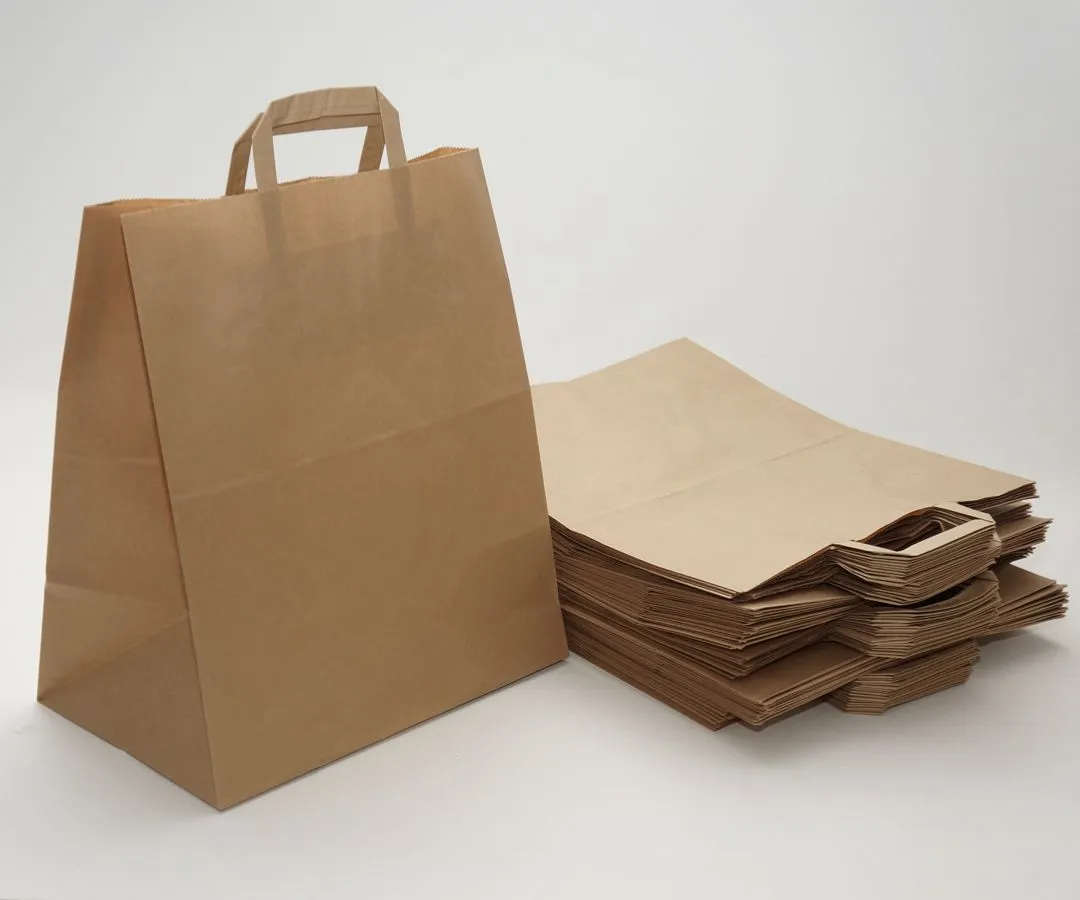 Бумажные пакеты с плоским дном