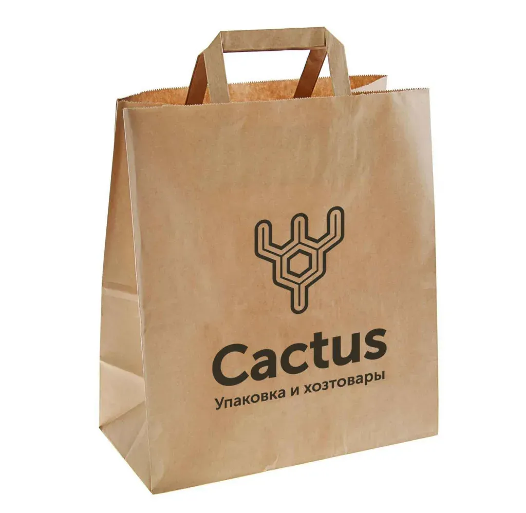 Бумажные пакеты с логотипом 50 штук