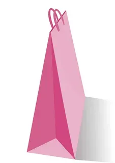 Розовые бумажные пакеты