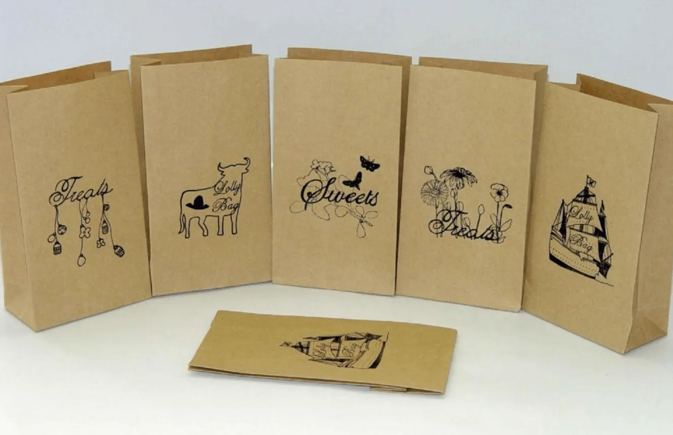 Бумажные пакеты с логотипом 50 штук