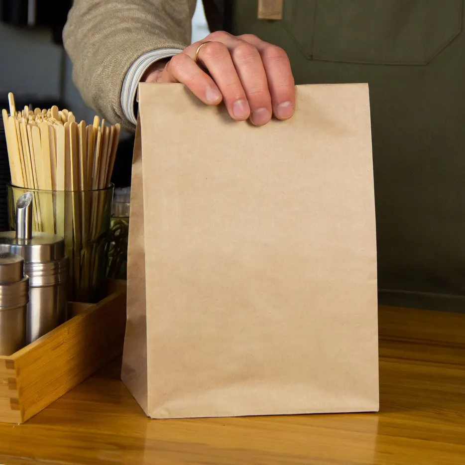Бумажные пакеты с прямоугольным дном