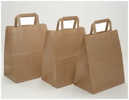 Бежевые бумажные пакеты