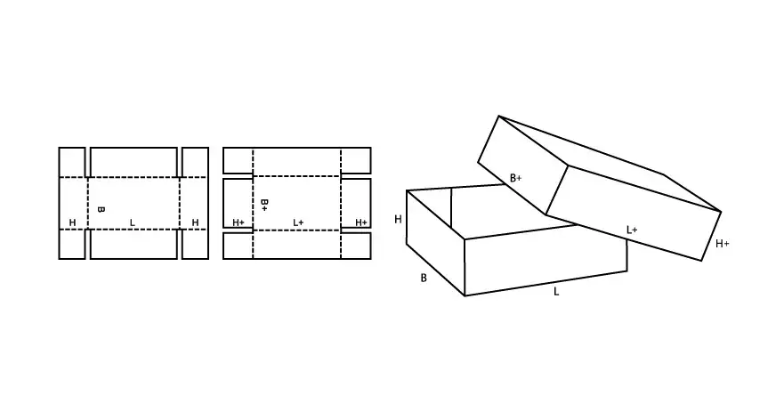 Готовая развертка коробки из картона с крышкой: скачайте шаблон + инструкция по сборке