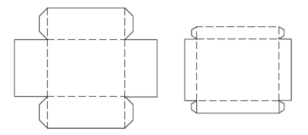 Готовая развертка коробки из картона с крышкой: скачайте шаблон + инструкция по сборке