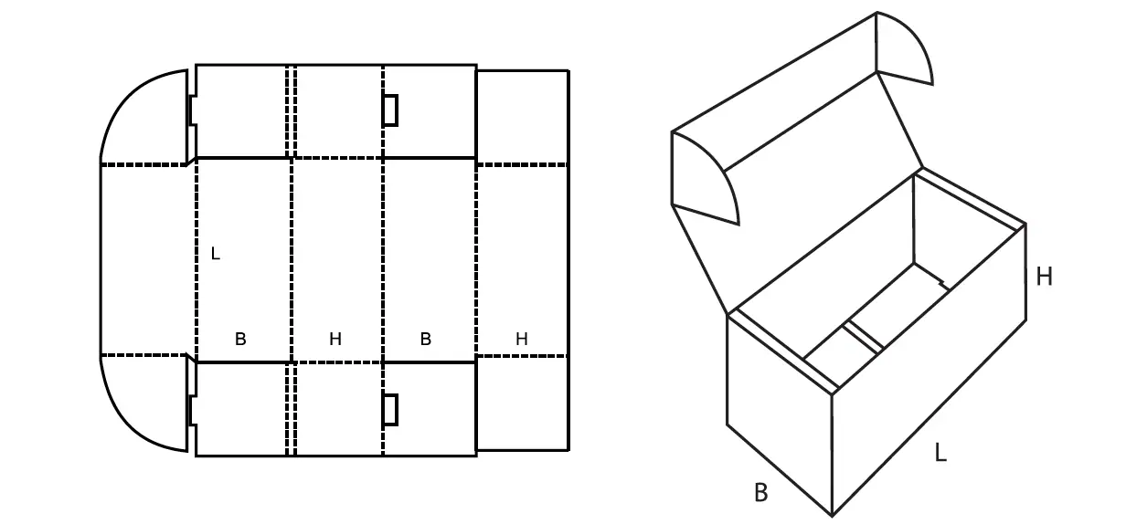 Готовая развертка коробки из картона с крышкой: скачайте шаблон + инструкция по сборке