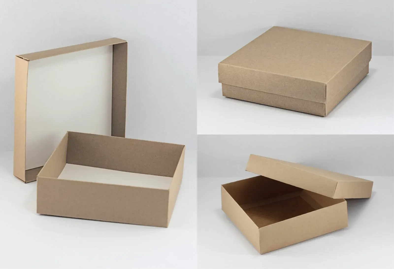 Изготовление самосборных картонных коробок с крышкой