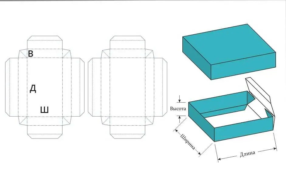 Подробная схема изготовления коробки из картона: от чертежа до готового изделия