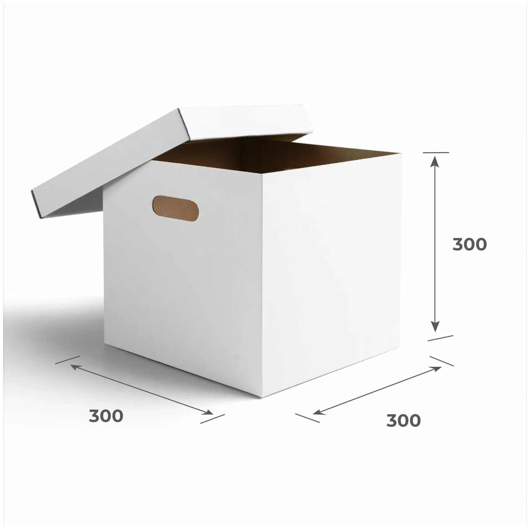 Изготовление белых картонных коробок с крышкой