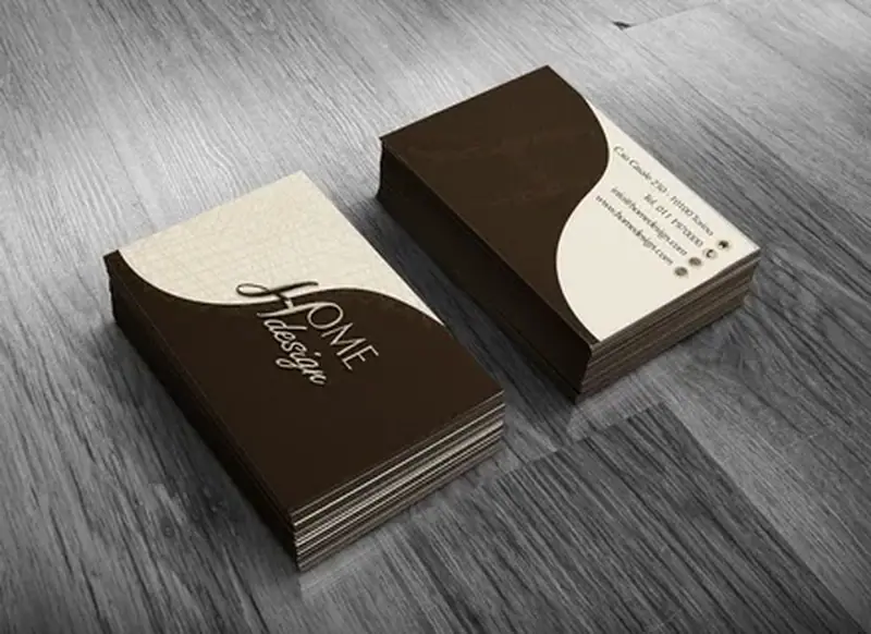 Кашированные визитки с лаком