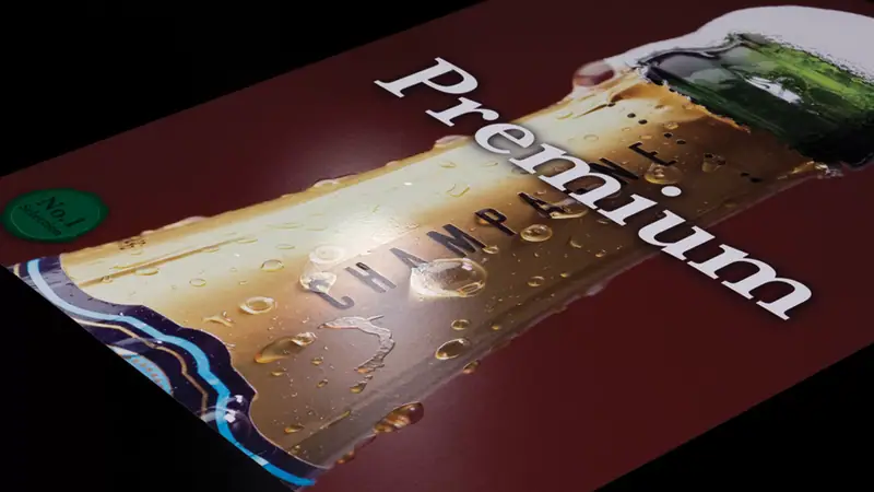 Печать с лаком 3D