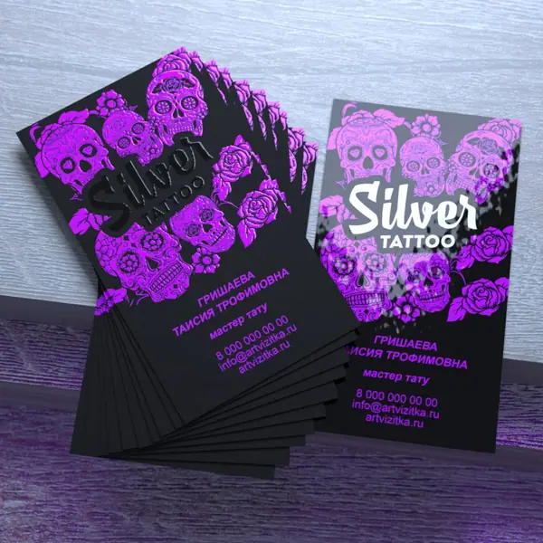 Визитки с УФ лаком