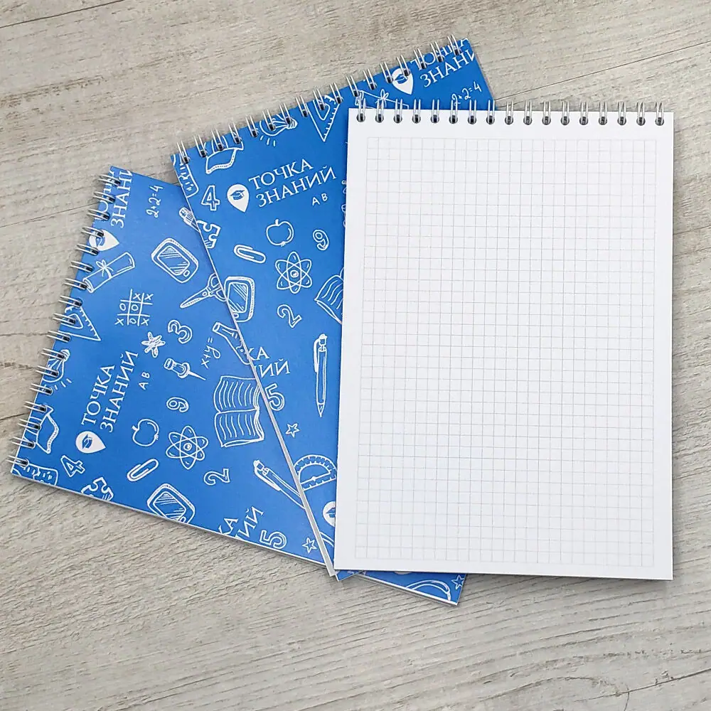 Печать блокнотов А5 в клетку