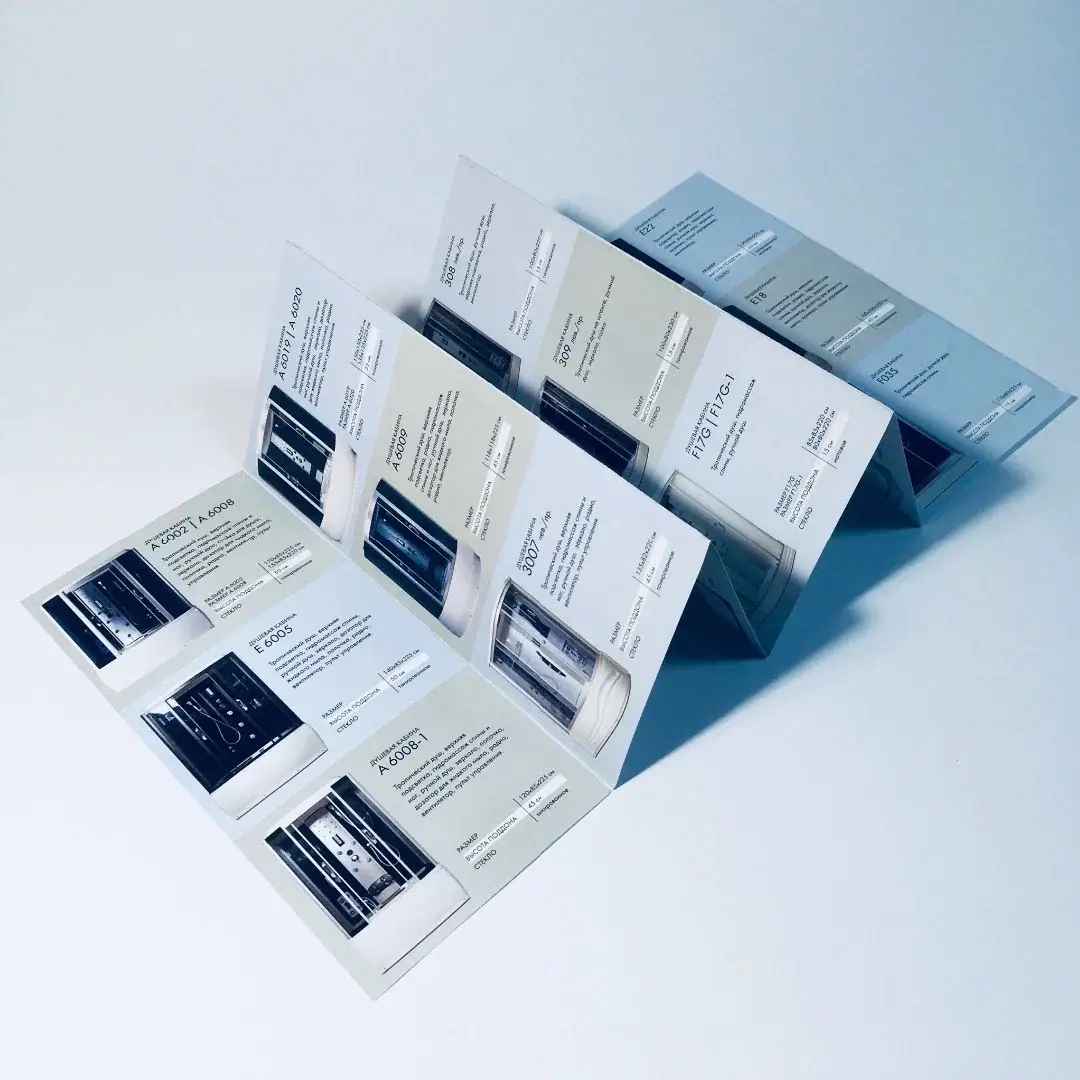 Печать буклетов гармошка 5 фальцев